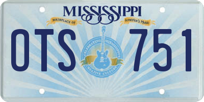 MS license plate OTS751