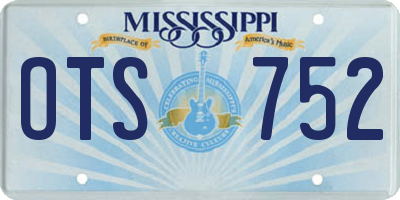 MS license plate OTS752