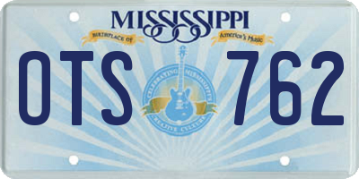 MS license plate OTS762