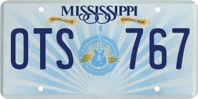 MS license plate OTS767