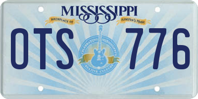 MS license plate OTS776