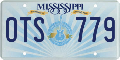 MS license plate OTS779