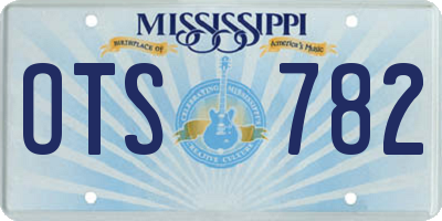 MS license plate OTS782