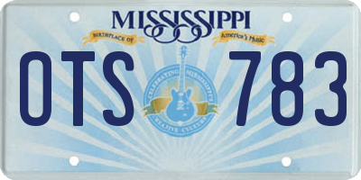 MS license plate OTS783