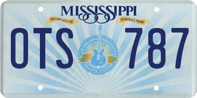 MS license plate OTS787