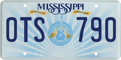MS license plate OTS790