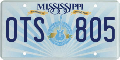 MS license plate OTS805
