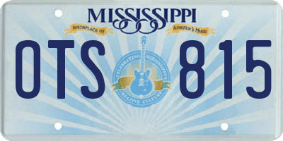 MS license plate OTS815