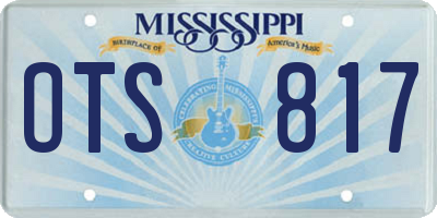 MS license plate OTS817