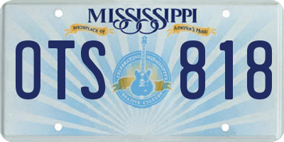 MS license plate OTS818