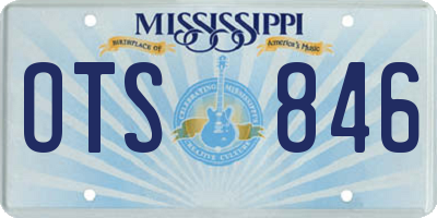 MS license plate OTS846