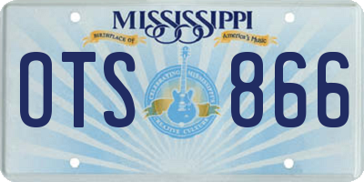 MS license plate OTS866