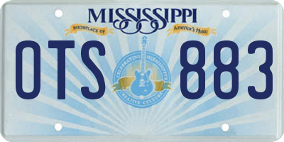 MS license plate OTS883