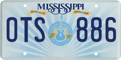MS license plate OTS886