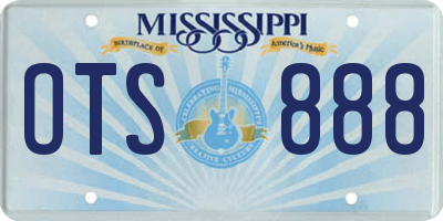 MS license plate OTS888