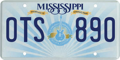 MS license plate OTS890