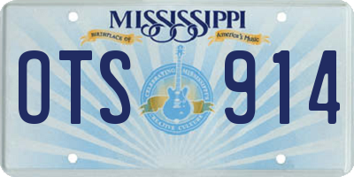 MS license plate OTS914