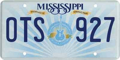 MS license plate OTS927