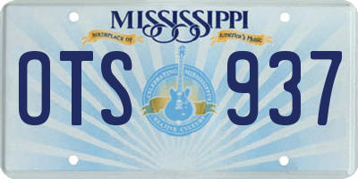 MS license plate OTS937