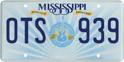 MS license plate OTS939
