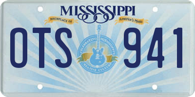 MS license plate OTS941