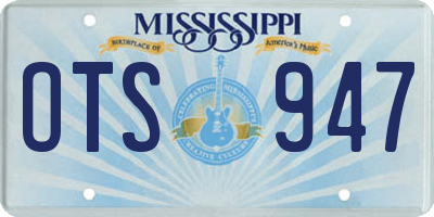 MS license plate OTS947