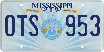 MS license plate OTS953