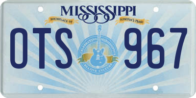 MS license plate OTS967