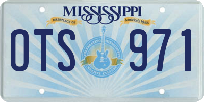 MS license plate OTS971