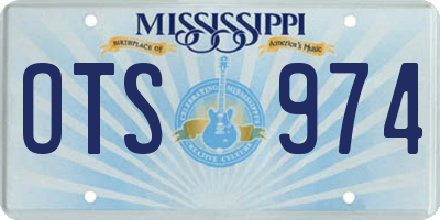 MS license plate OTS974