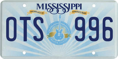 MS license plate OTS996