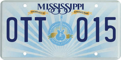 MS license plate OTT015