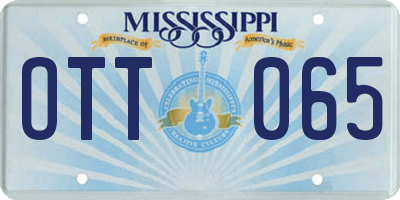 MS license plate OTT065