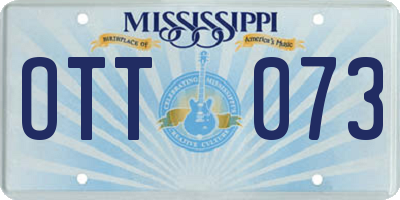 MS license plate OTT073