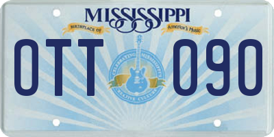 MS license plate OTT090