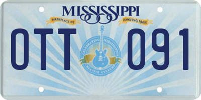 MS license plate OTT091