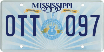 MS license plate OTT097