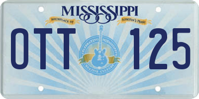 MS license plate OTT125