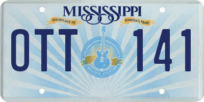 MS license plate OTT141