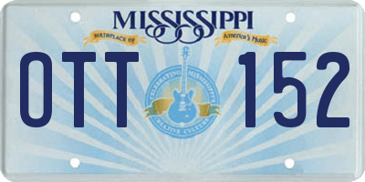 MS license plate OTT152
