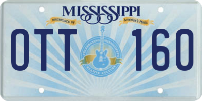 MS license plate OTT160