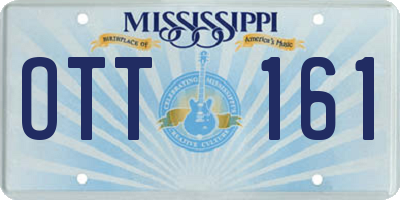 MS license plate OTT161
