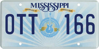 MS license plate OTT166