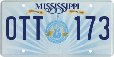 MS license plate OTT173