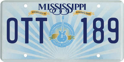 MS license plate OTT189