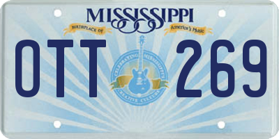 MS license plate OTT269