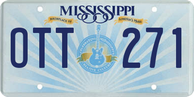 MS license plate OTT271