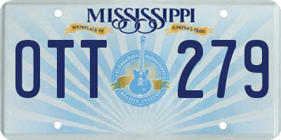 MS license plate OTT279