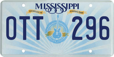 MS license plate OTT296