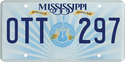MS license plate OTT297